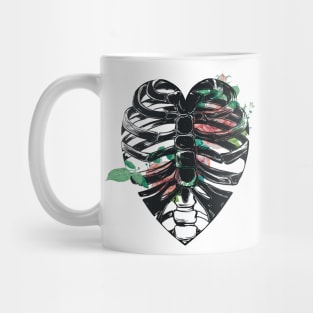 flowers, ribs and heart Mug